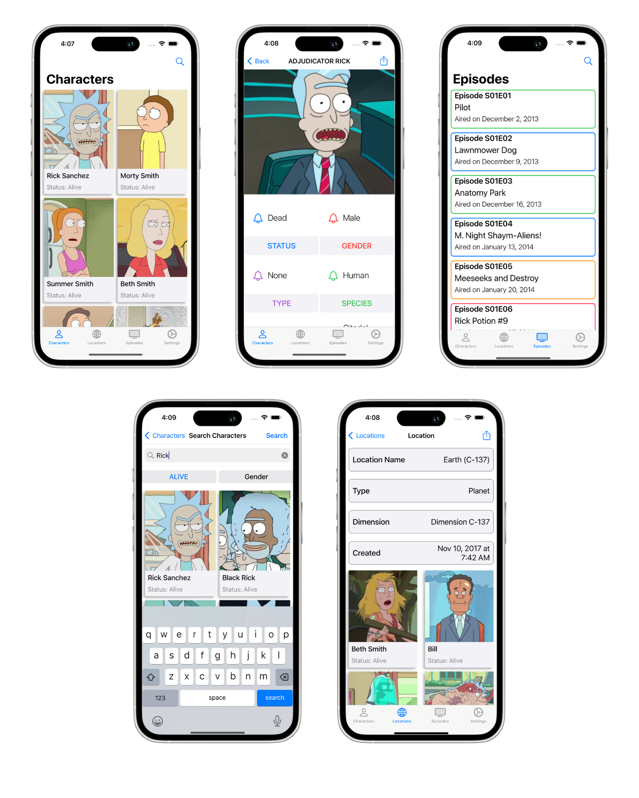 Rick & Morty App: iOS Academy