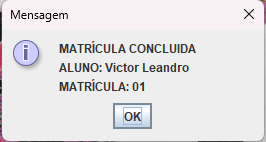 Cadastro de Aluno - Confirmação