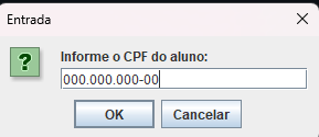 Cadastro de Aluno - CPF