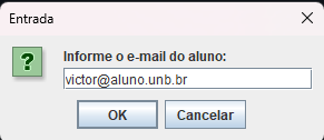 Cadastro de Aluno - Email