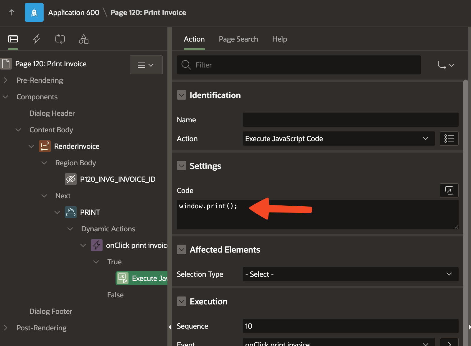 Print button and JavaScript