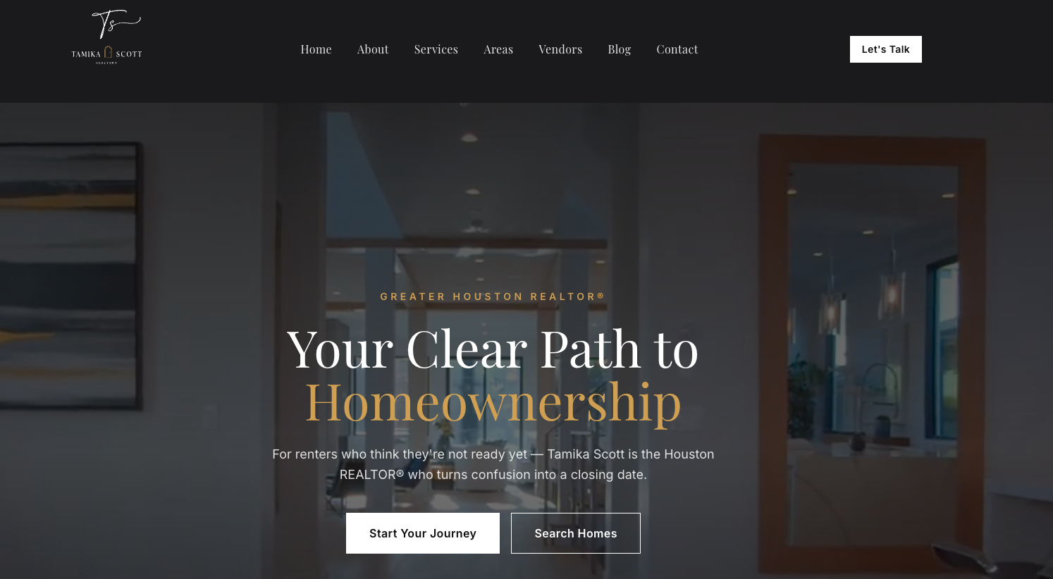 Screenshot of homesbytamika.com