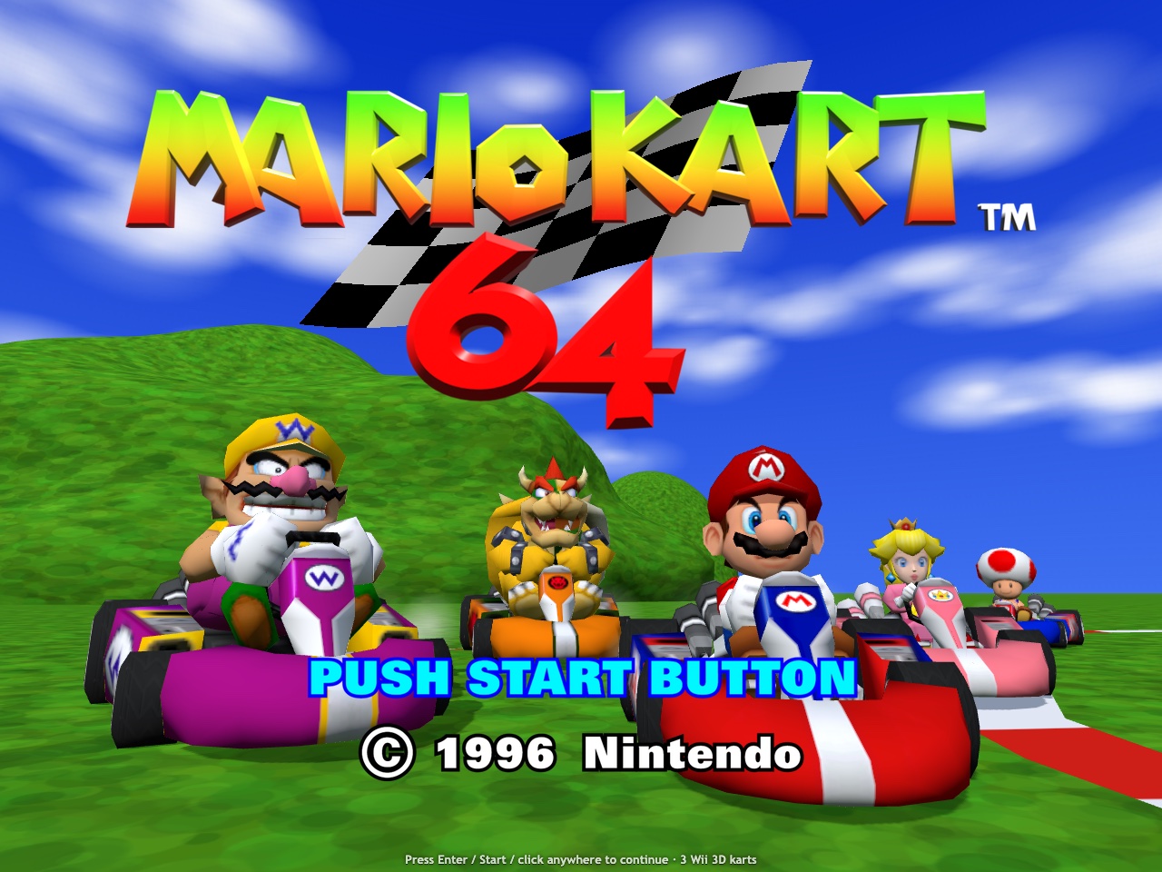 3D title screen