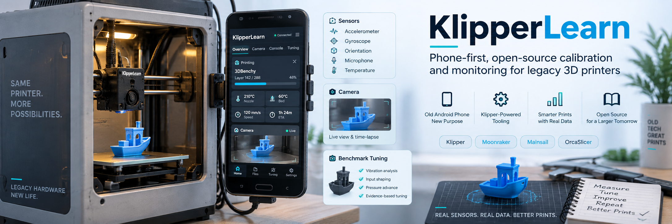 KlipperLearn: a phone-first future for older 3D printers