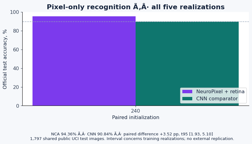 All five visual realizations