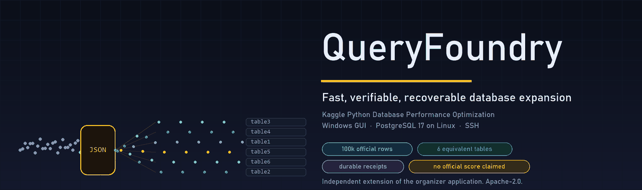 QueryFoundry: fast, verifiable, recoverable database expansion