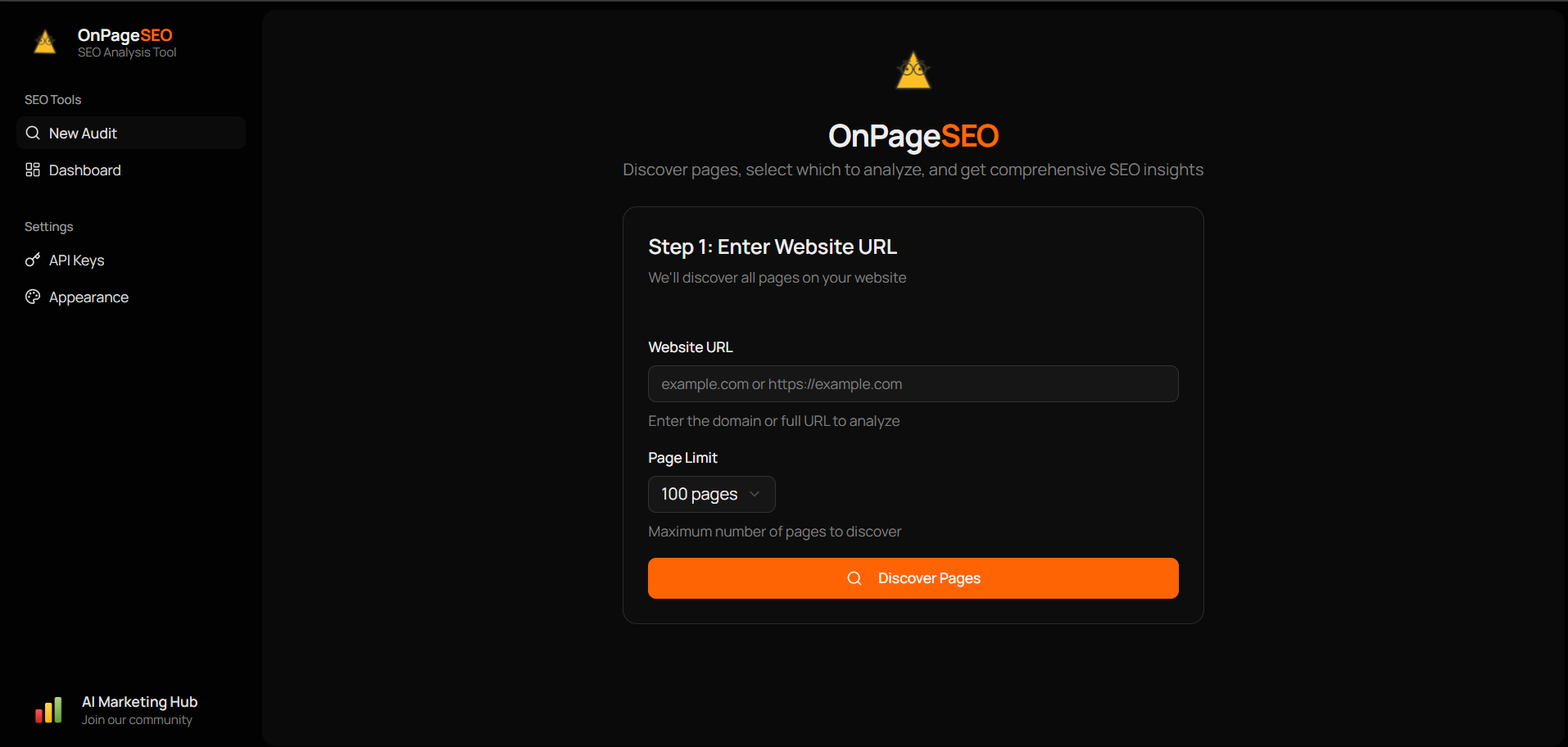 On-Page SEO Dashboard