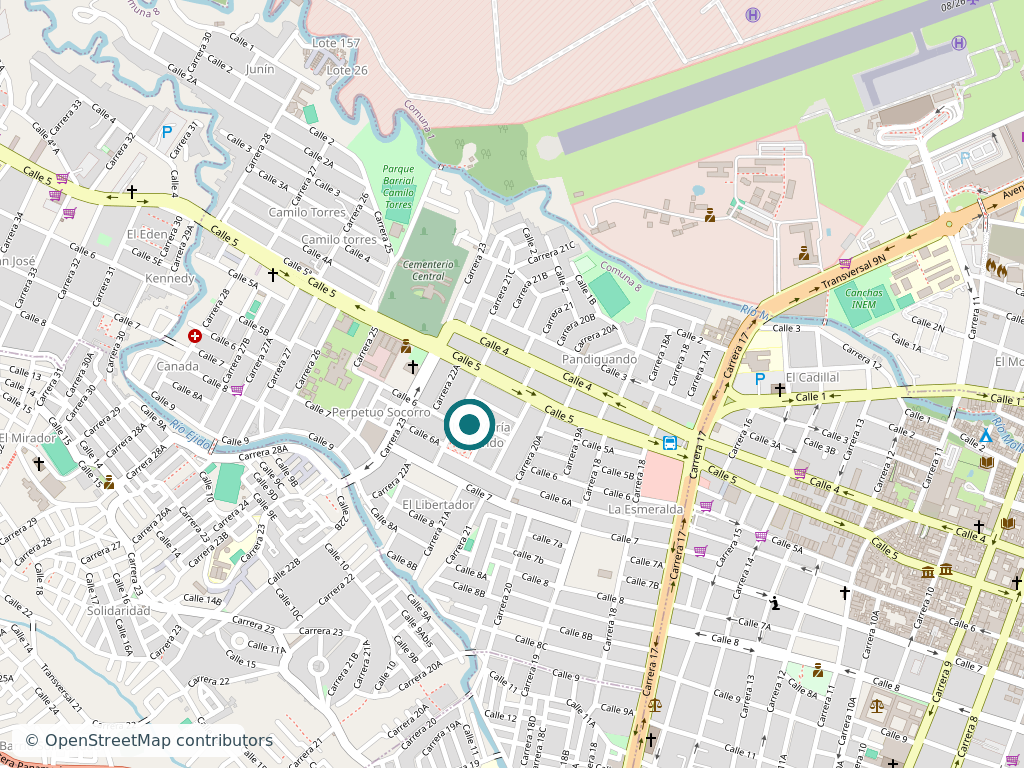 Mapa de la sede de Be One Fisio en el barrio José María Obando de Popayán