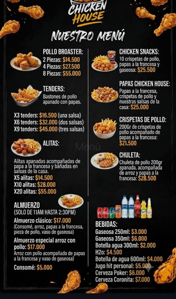 Menú completo Chicken House