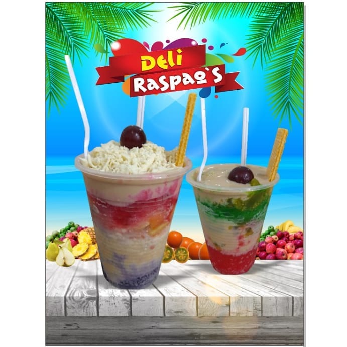 Cholao con helado y frutas
