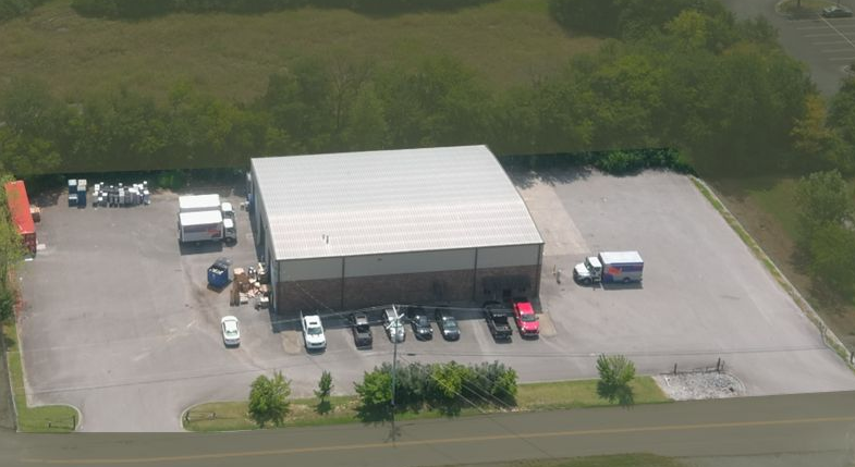 Small industrial service yard