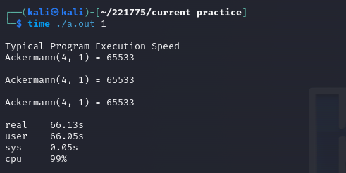 Sequential Ackermann Run