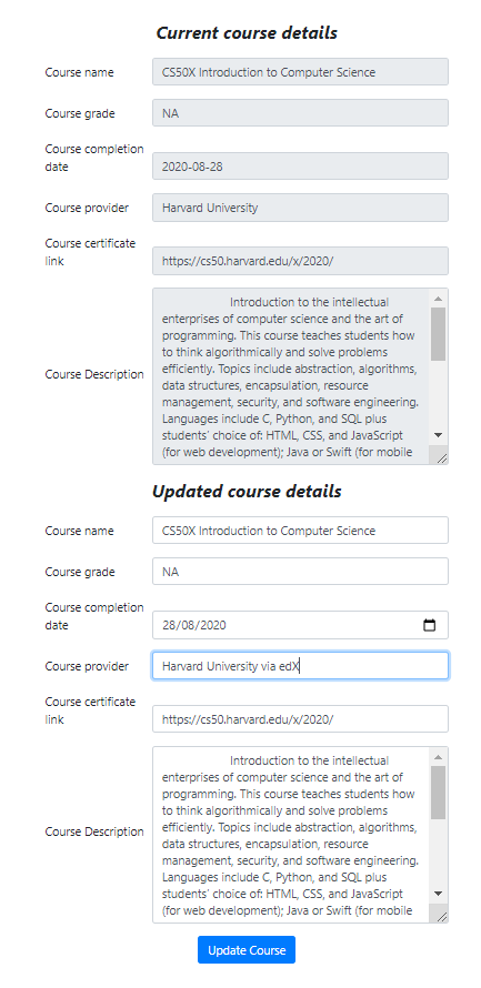 GitHub - AhmadHatziq/course-manager: Full stack Flask application using ...