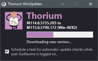 Thorium WinUpdater