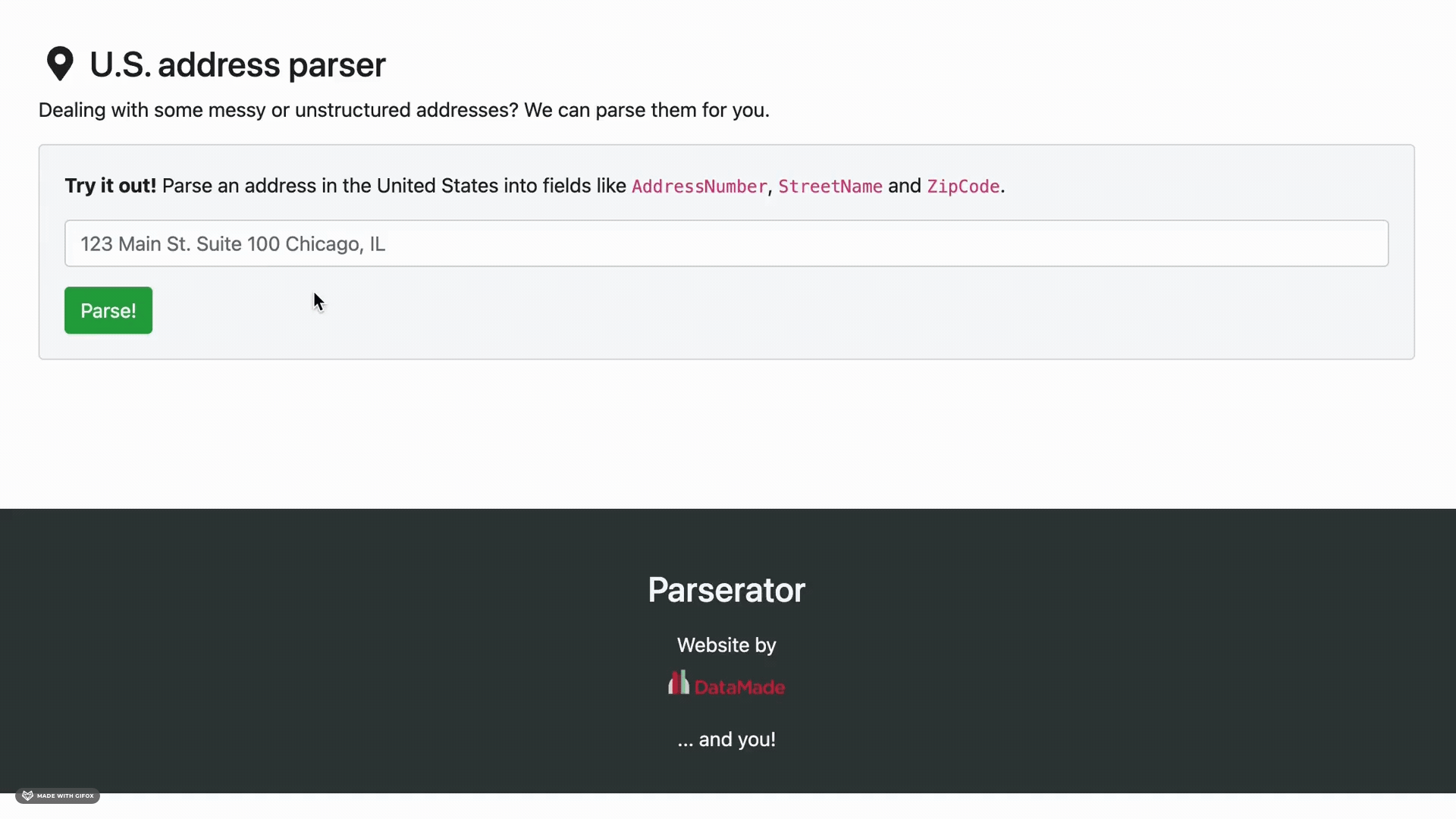 "Address Entry Scenarios