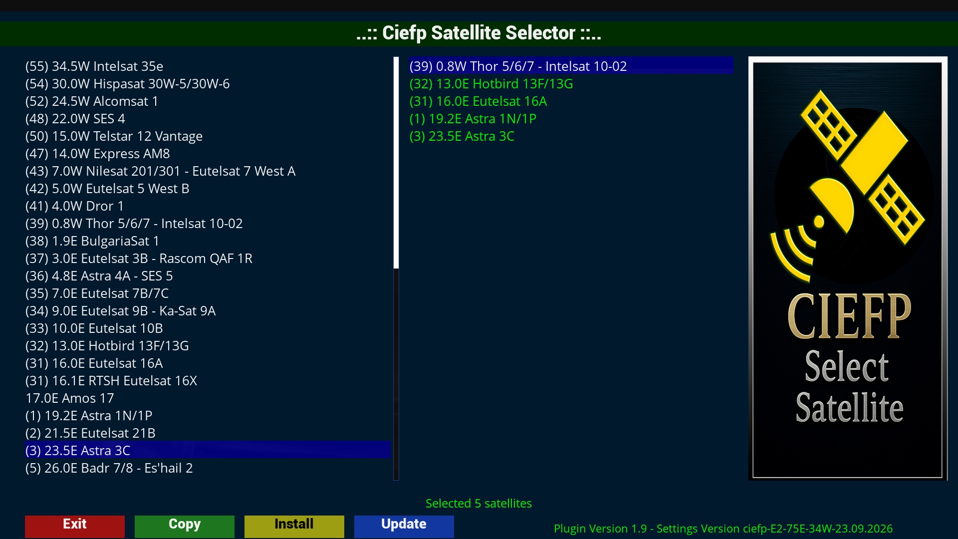 CiefpSelectSatellite screenshot 1