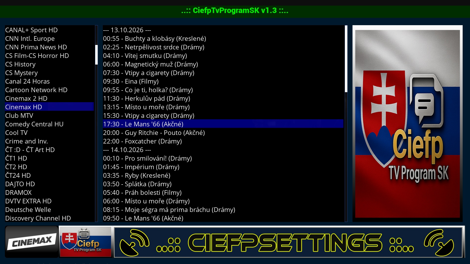 CiefpTvProgramSK screenshot 1