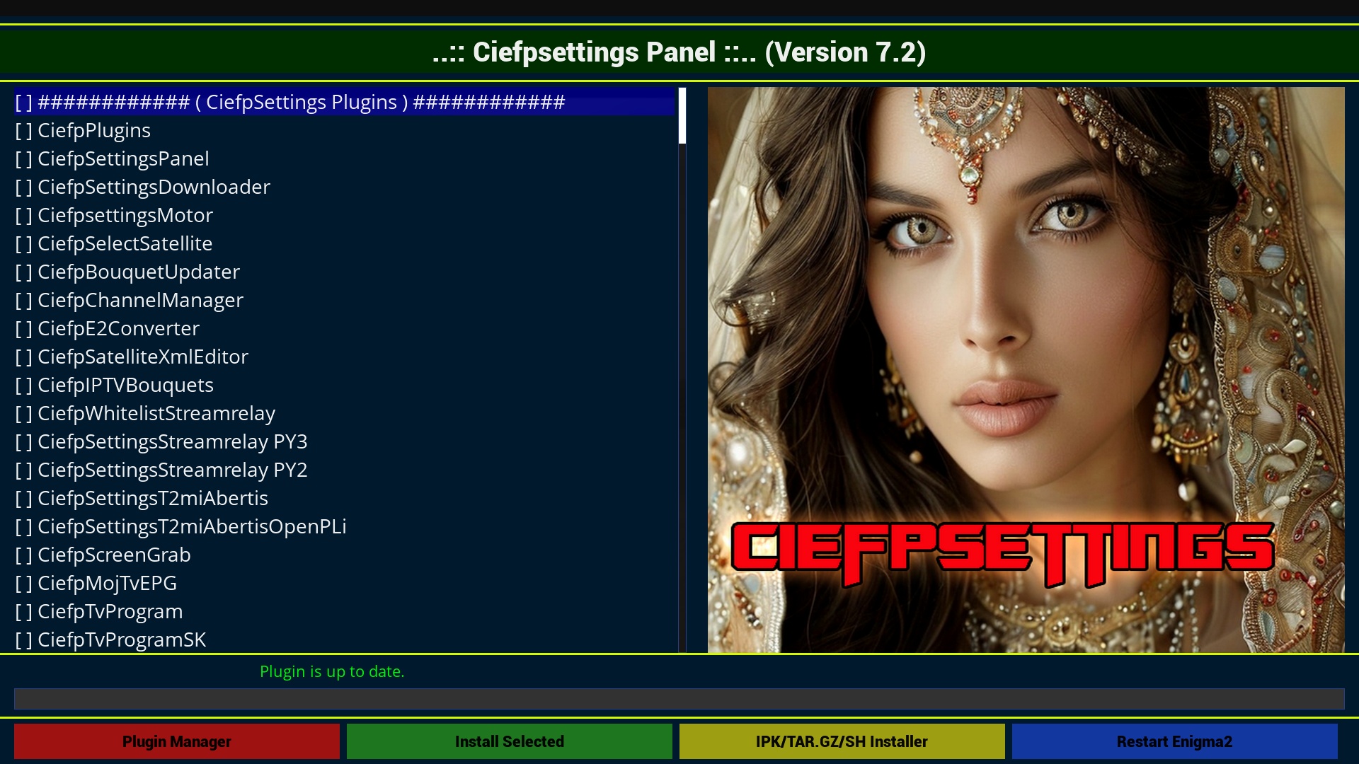 Ciefsettingspanel screenshot 1