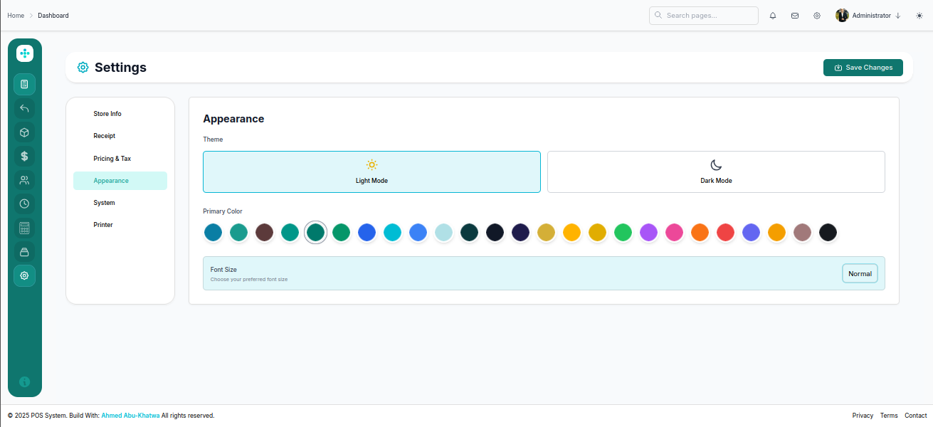 Settings Screen