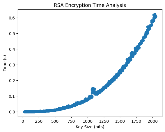 RSA Encryption Time Analysis