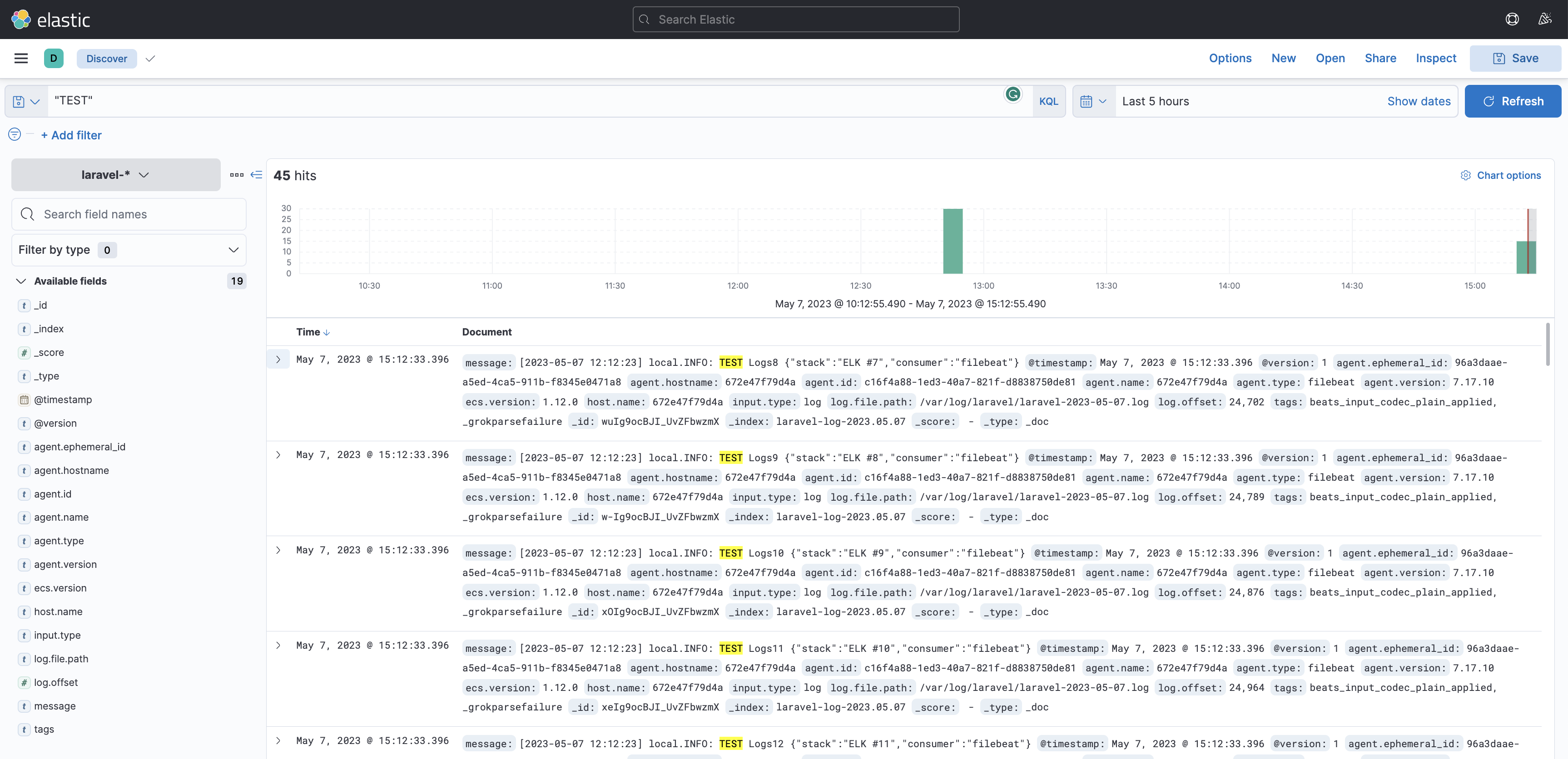 Laravel ELK Stack