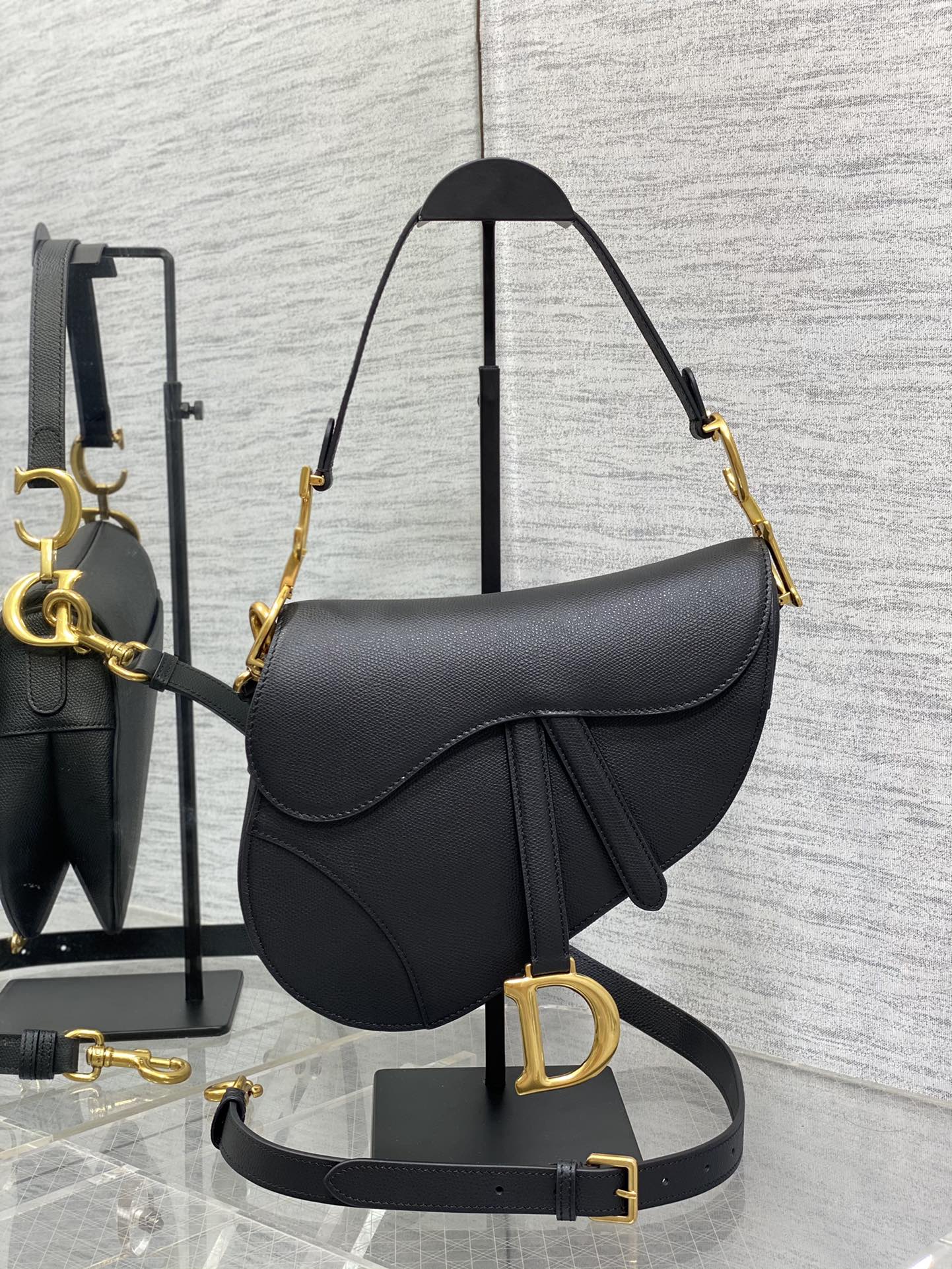 Dior CD Saddle Bag Black Large