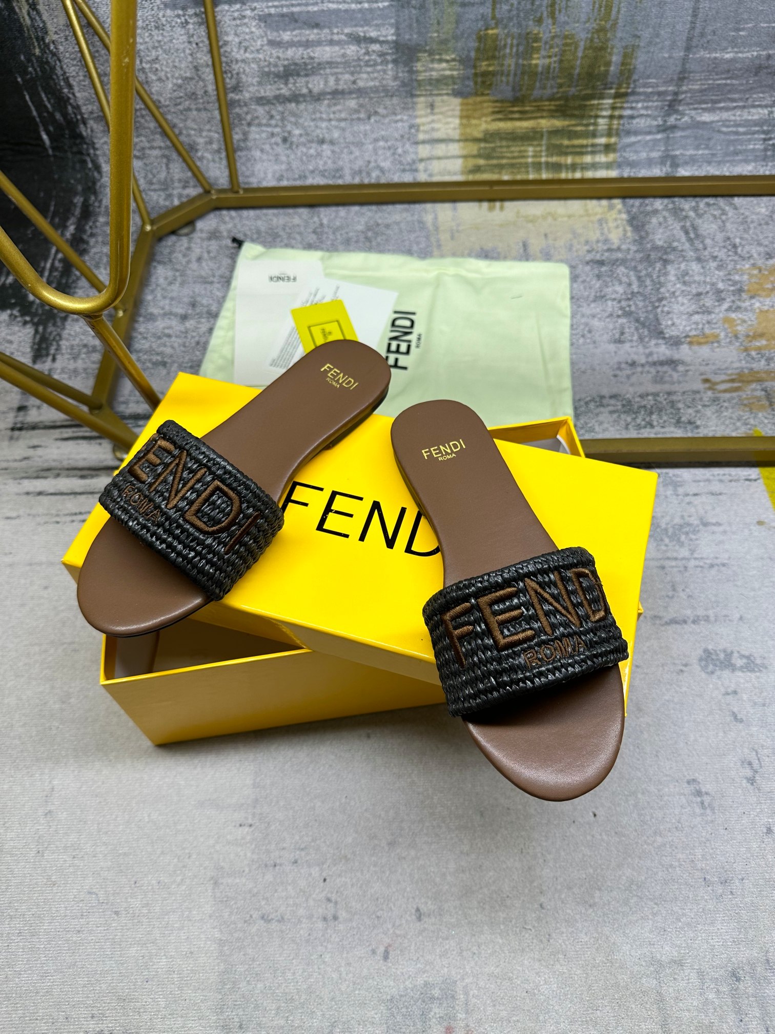 Fendi Domino Denim Sneakers