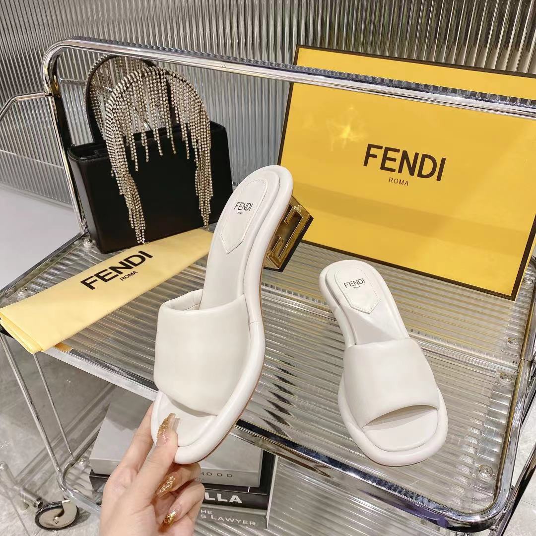 Fendi FF Platform Slides