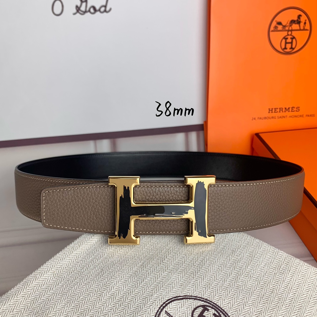 Hermès Double-Head Reversible 38mm Belt