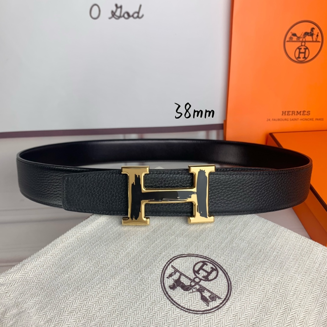 Hermes Double-Head Reversible 38mm Belt