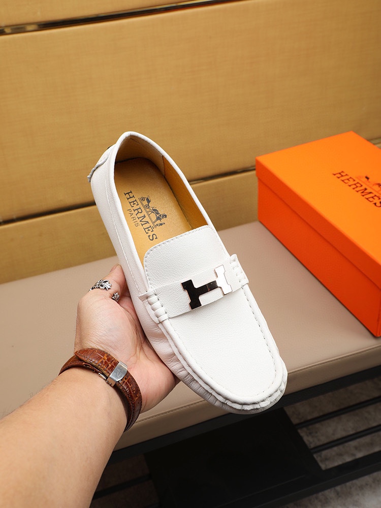 Hermes Hu Ge Lychee Boat Shoes