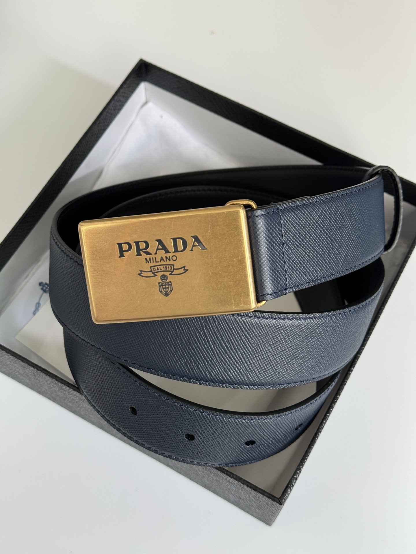 Prada Men's Saffiano Leather Belt