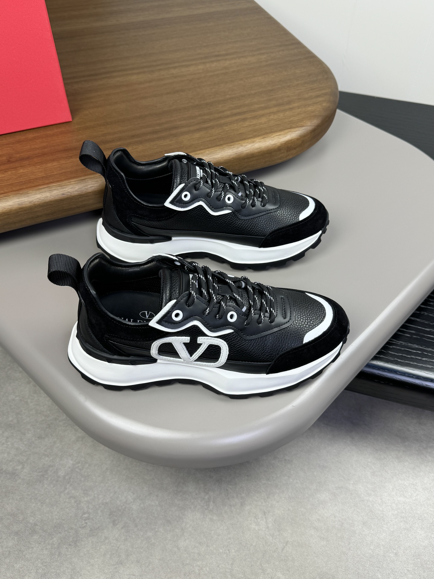 Valentino Nappa Leather Totem Sneakers