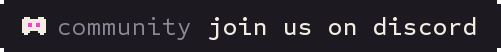 community: join us on discord