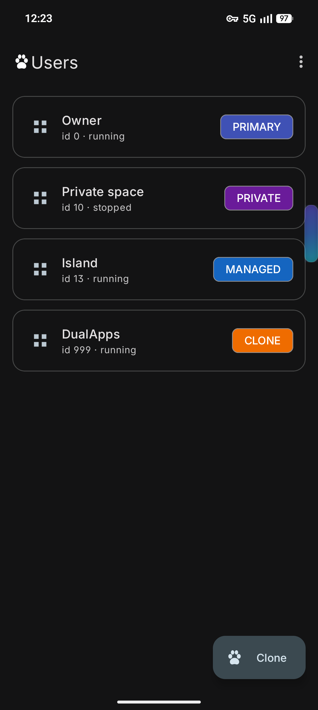 User list
