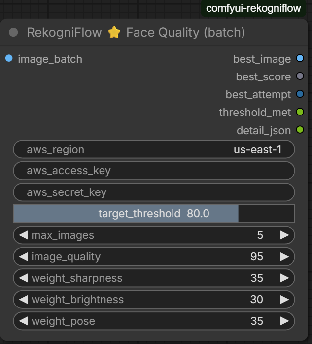 AWS Face Quality Batch