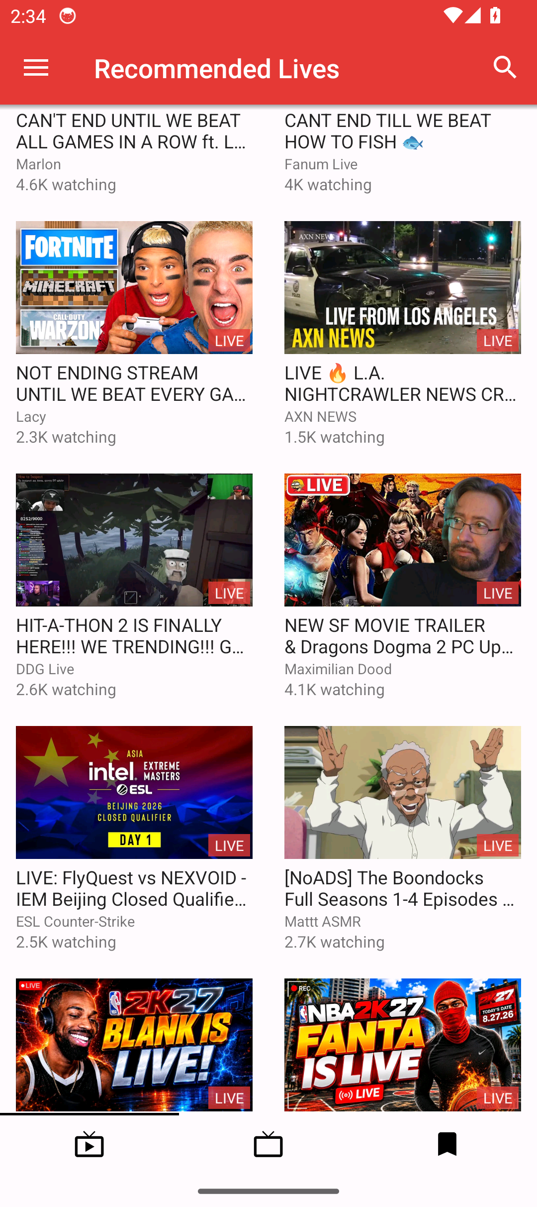 bottom tabs
