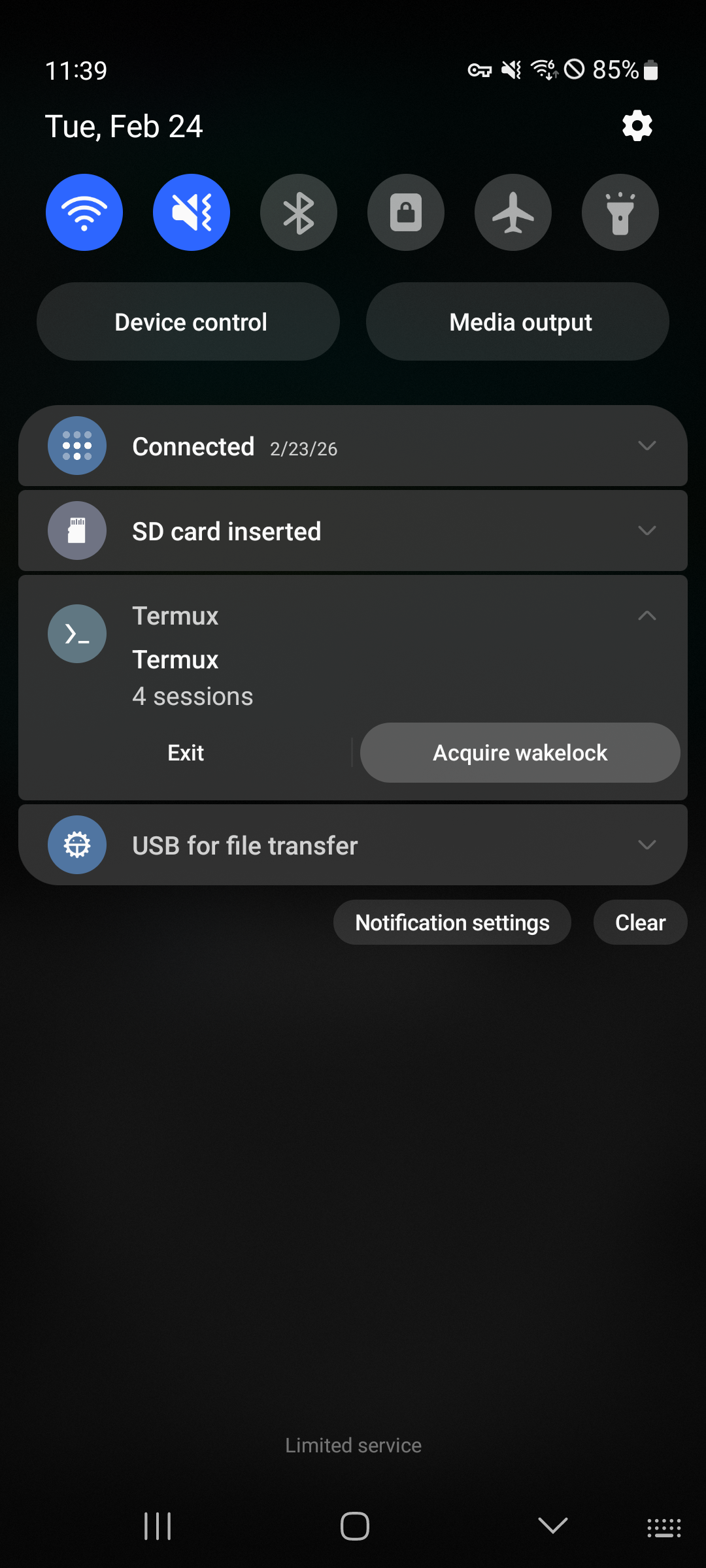 Tap Acquire wakelock