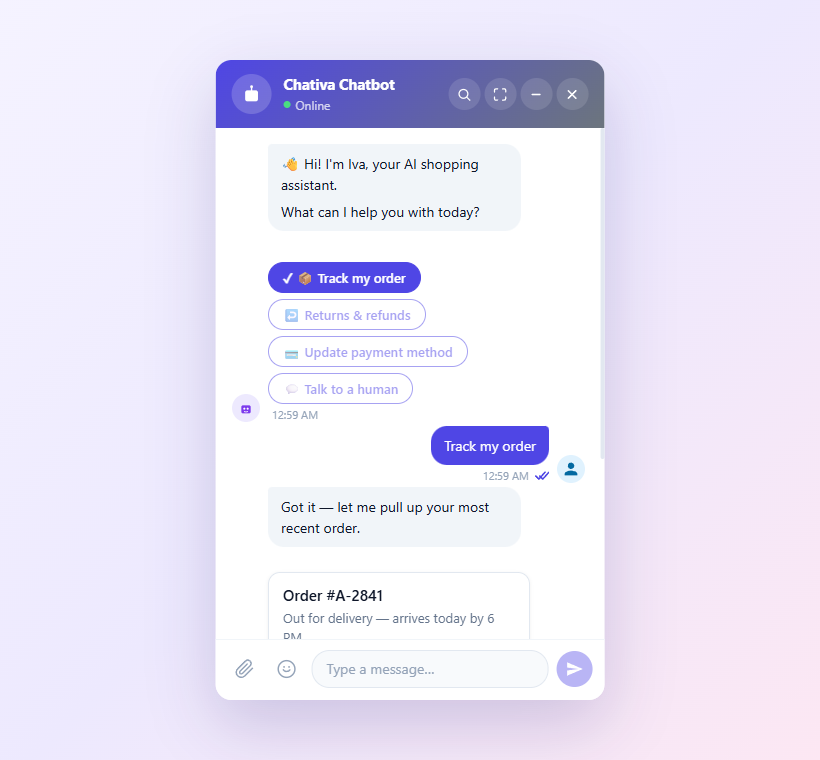 Chativa chat widget