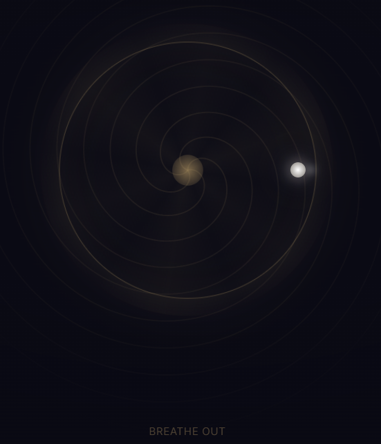 Guided meditation with hypnotic spiral