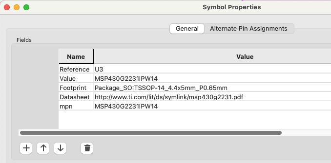 Attribute list for MPNs