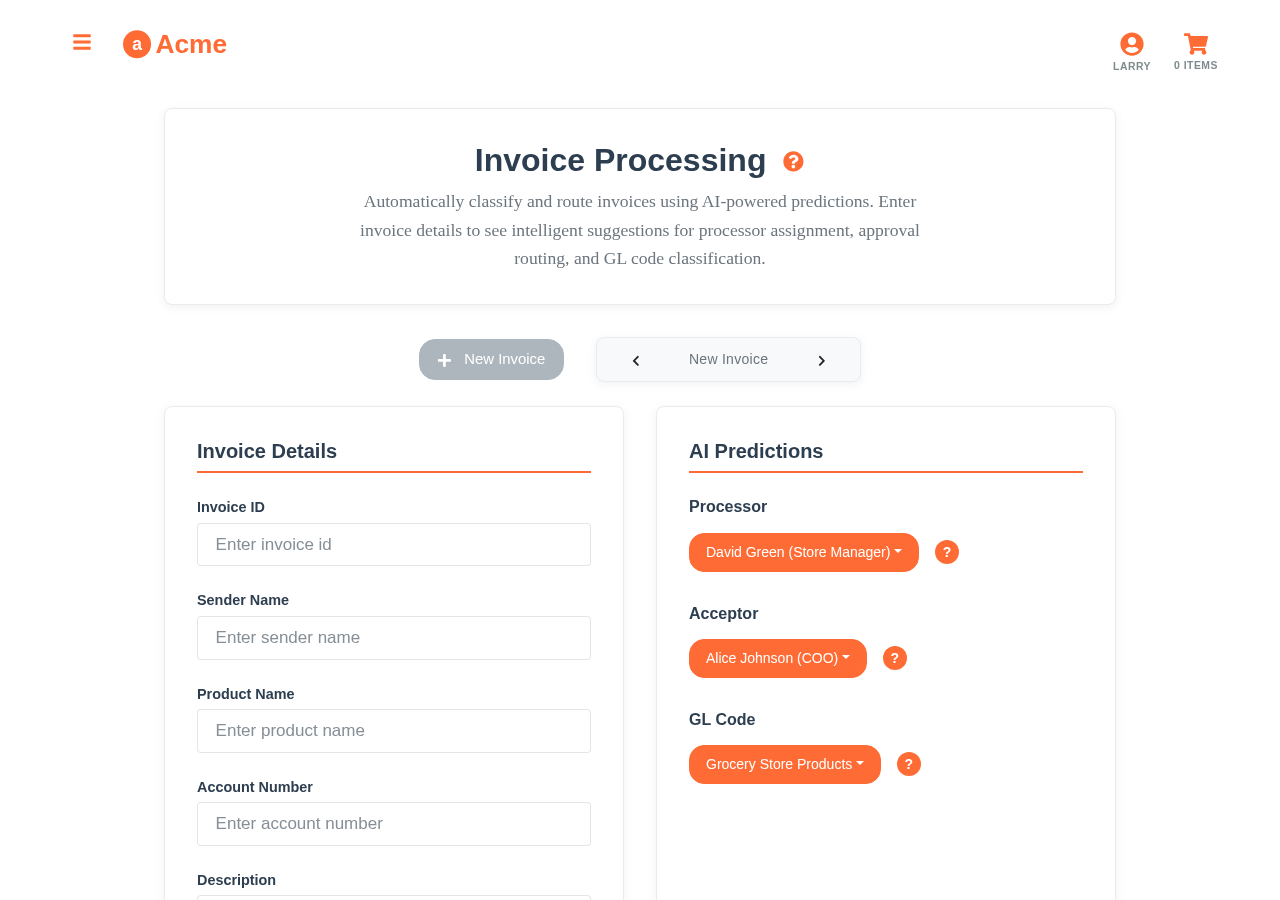 Invoice processing with ML-powered classification