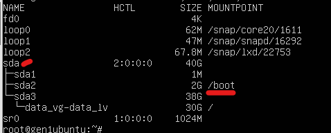 Identity boot partition