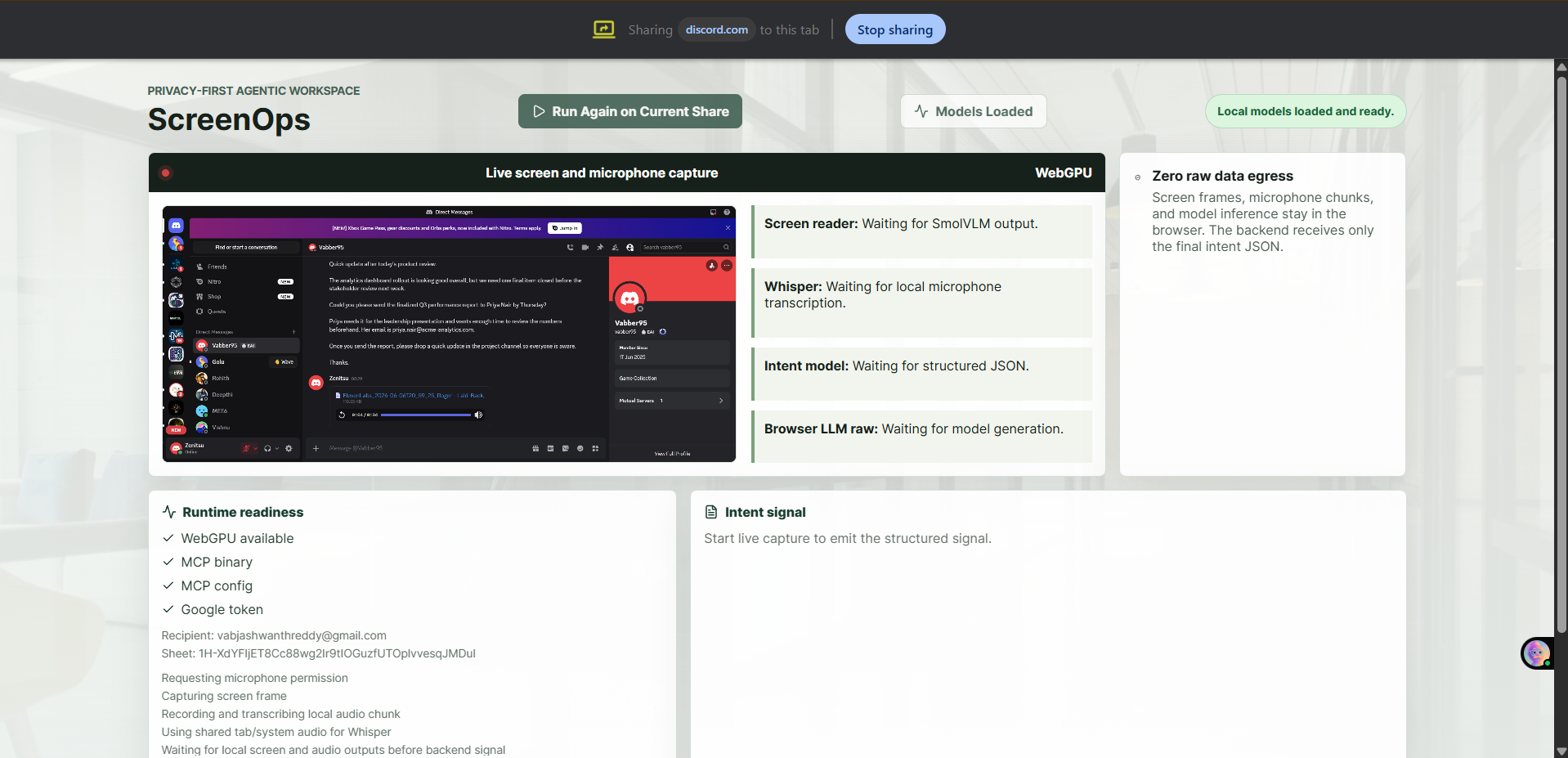 Discord share active