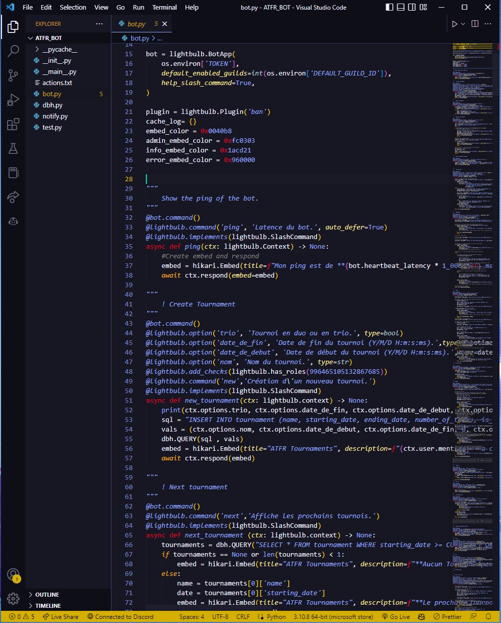 screenshot of python code