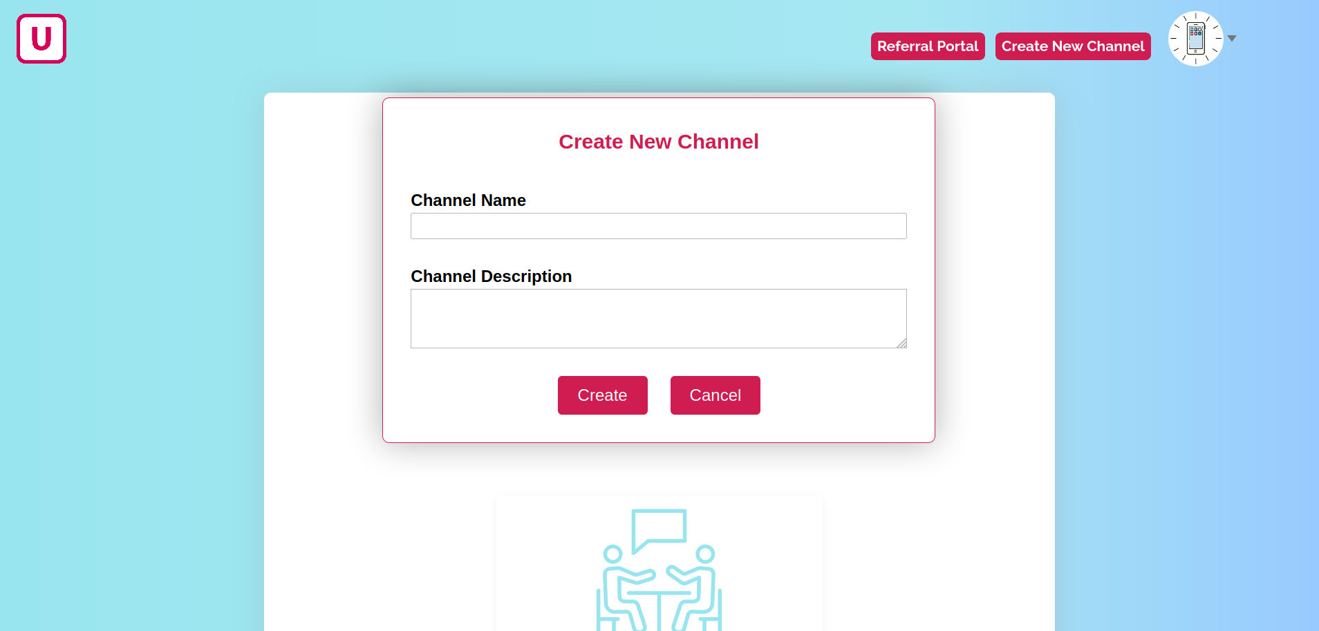 UniConnect - Create Channel Box