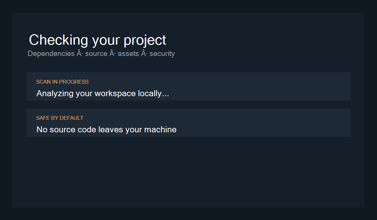 Project scan progress