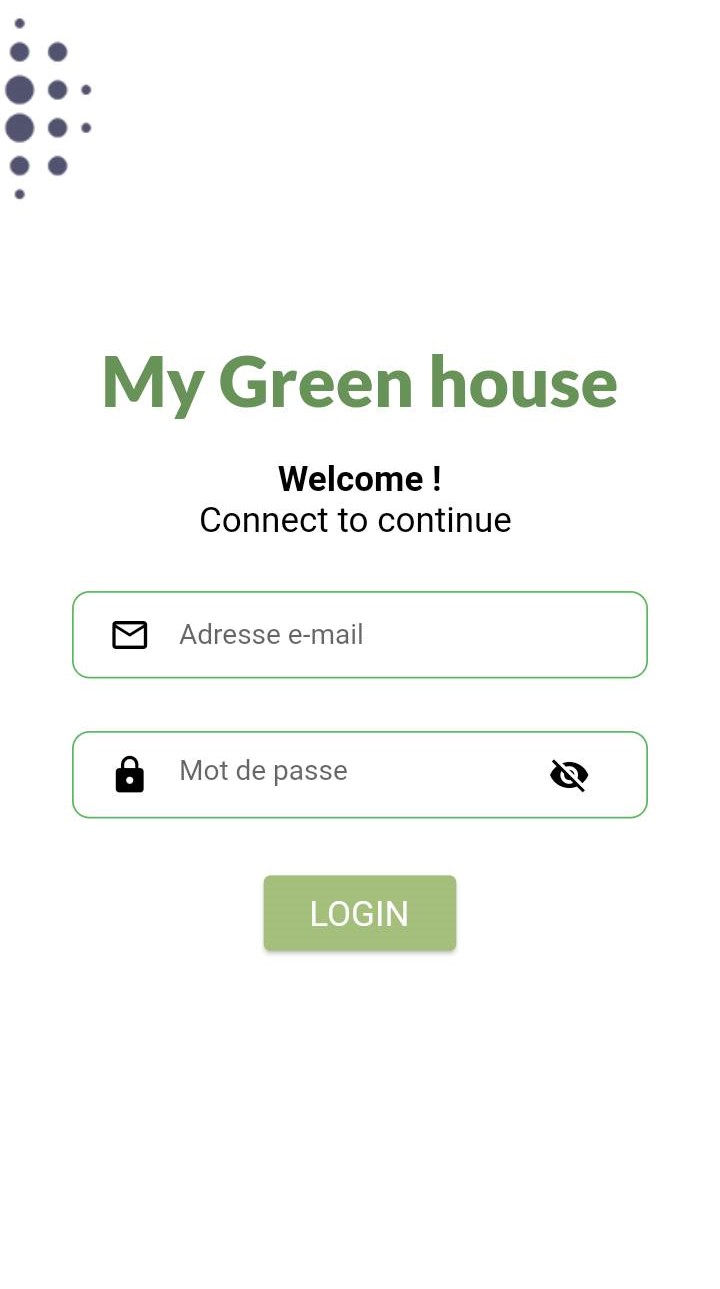 Screenshot of the app's login screen