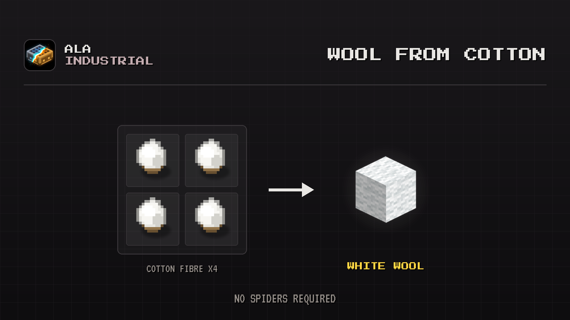 Ala Industrial 0.1.139 — white wool crafted from cotton fibre