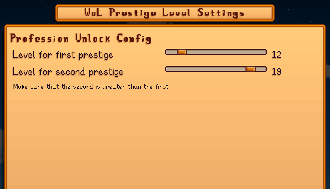 WoL Prestige Level Settings at Stardew Valley Nexus - Mods and community